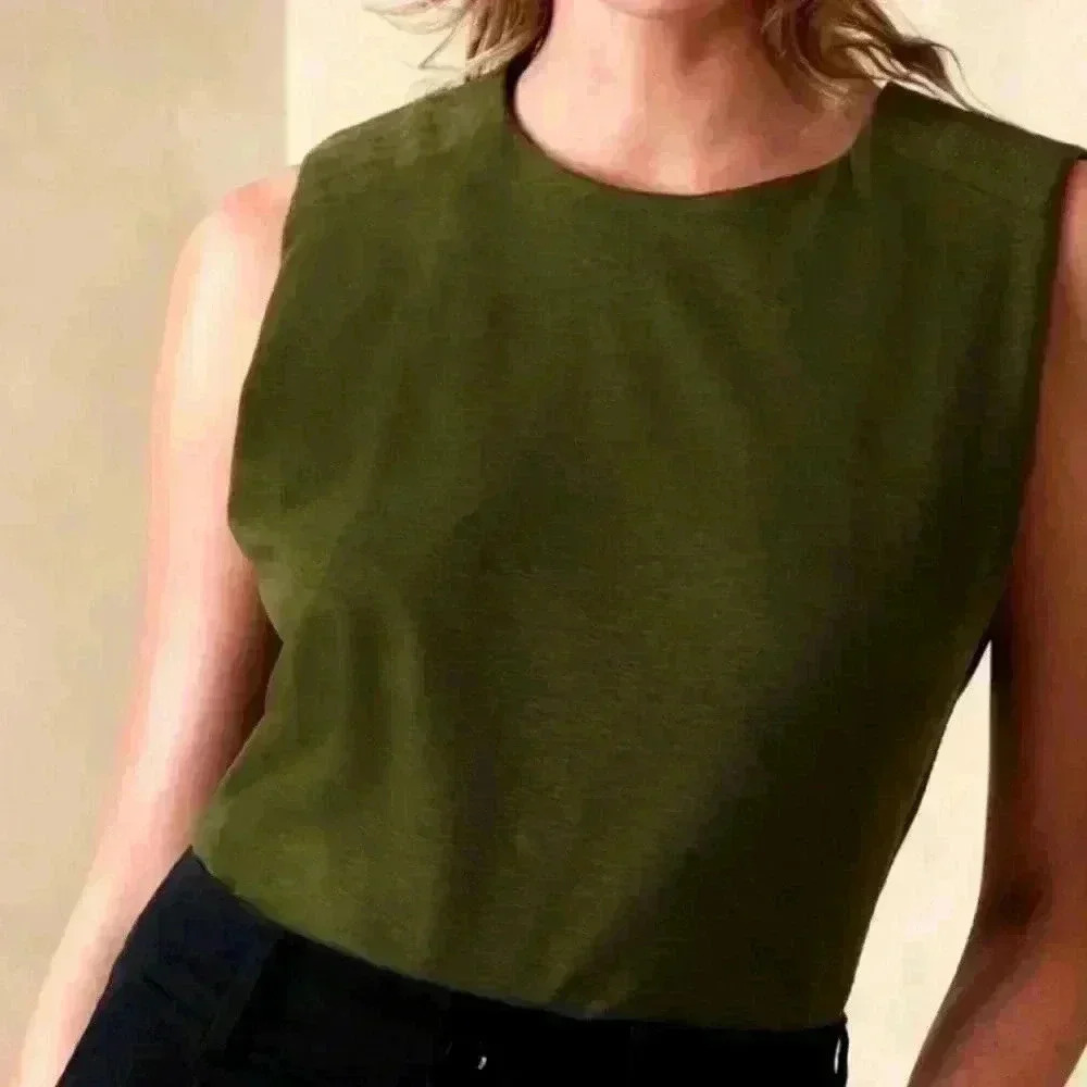 BANANA REPUBLIC SLUB TRAPUNTO T-SHIRT
